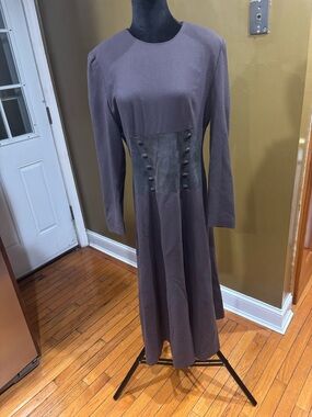 VTG Women’s Wool Dress Robert Riel Folio Collection Saks Fifth Ave unique Sz 8